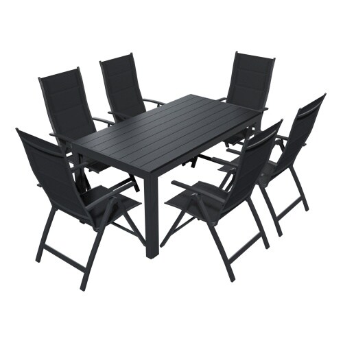 Lex Alu Gartensitzgruppe Gartenmöbel Set Gartenset Essgruppe Sitzgruppe Tisch Sessel Image