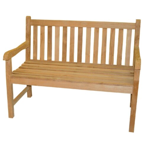 Lex Premium Teak Gartenbank Picadelly Sitzbank Holzbank Teakbank Parkbank nachhaltig 120cm : 120 cm Image