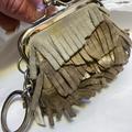 Coach Accessories | Coach Suede Fringe Keychain Coin.Purse Very Rare | Color: Gold/Tan | Size: Os