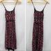 Free People Dresses | Free People Feather Leaf Print Cross Front Dress Sz Xs | Color: Black/Red | Size: Xs