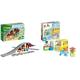 LEGO DUPLO Eisenbahnbrücke und Schienen-Set, Kinderspielzeug mit Signalstein & DUPLO Die Busfahrt Set, Bus-Spielzeug zum Aufbau sozialer Fähigkeiten
