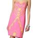 Lilly Pulitzer Dresses | Lilly Pulitzer Bowen Embroidered Bumble Bee Strapless Vibrant Lined Dress Sz 00 | Color: Gold/Pink | Size: 00