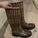 Burberry Shoes | Burberry Rainboots - Worn Twice! | Color: Black/Tan | Size: 5g