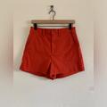 Madewell Shorts | Madewell Camp Shorts Orange High Rise Pockets Utility Pants Women’s Size Small | Color: Orange | Size: S