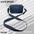 Kate Spade New York Bags | Kate Spade Ellie Double Zip Quilted Nylon Camera Bag Black Ladies Crossbody Bag | Color: Black | Size: Os