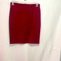 Free People Skirts | Free People Femme Skirt Womens Maroon Stretch Pencil Skirt Size Medium | Color: Red | Size: M