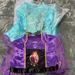 Disney Costumes | Elsa Dress With Crown! And, Anna Pj Dress | Color: Blue/Purple | Size: 4