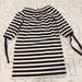 J. Crew Dresses | J.Crew Navy And White Cotton Off Shoulder Striped Dress With Bow Sleeves | Color: Blue/White | Size: Xs
