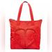 Victoria's Secret Bags | Brand New Red Heart Foldable Tote Bag | Color: Red | Size: Os