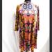 Free People Dresses | Free People S Mod Floral Print Silky Cut Out Back Mini Dress Euc | Color: Purple/Yellow | Size: S