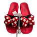 Disney Shoes | Disney Minnie Mouse Bow Slides | Color: Black/Red | Size: 8