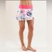 Lululemon Athletica Shorts | Lululemon Pace Setter Skort - Hot Pink Trim With Multi Color/Pink Floral | Color: Pink/White | Size: 4