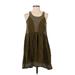 Lilka Casual Dress - A-Line Scoop Neck Sleeveless: Brown Solid Dresses - Women's Size X-Small