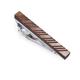 Men Wood Gift Alloy Metal Necktie Bar Groom Wedding Business Party Wooden Neck Tie Clips Pin (Color : B)