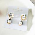 Kate Spade Jewelry | Last Onekate Spade Penguin Huggies Drop Earrings | Color: Gold/White | Size: Os