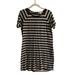 Michael Kors Dresses | Michael Michael Kors Womn M Black White Green Striped Short Sleeve T-Shirt Dress | Color: Black/Green | Size: M