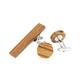 Tie Clip and Cufflink Set, Wood Tie Clip for Men Round Wedding Cufflinks Men's Suit Accessories Men Valentines Day Gifts