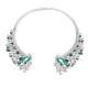 HAODUOO Fashion Women Teardrop Rhinestone Collar Bib Statement Necklace Jewelry Gift