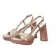 Menbur - Sandals party heel - TEXTILE, 38 even rose, 8 UK