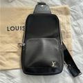 Louis Vuitton Bags | Louis Vuitton Taiga Avenue Sling Bag Body Bag Leather Black | Color: Black | Size: Os