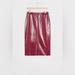 Anthropologie Skirts | Anthropologie Red Wine Maxine Faux Leather Pencil Skirt New Small | Color: Red | Size: S