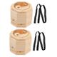 FRCOLOR Pack of 2 Moxibustion Box Portable Burner Mugwart Moxa Container Moxa Gel Burner Moxibustion Kit Moxibustion Stick Burner Moxibution Cooking Gifts for Men Metal Oak Massage