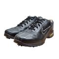 Nike Shoes | Nike Mens | Black | Leather Golf Sport Performance Shoes Size 9.5 Wide | Color: Black | Size: 9.5