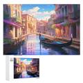 Venice Water City Jigsaw Puzzles 1000 Pieces for Adults Kids Woodiness Puzzle Puzzle Educational Games Home Decoration Puzzle （75×50cm）