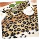 ABOOFAN 2pcs Kids Rugs Leopard Carpet Rug Washable Rugs Faux Carpet The Sitting Room Carpet Floor Rug Area Rug for Kids Room Home Floor Pad Bedside Carpet Kid Rugs Child Mat Leopard Print