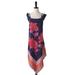 Anthropologie Dresses | Anthropologie Womens Tilda Scarf Handkerchief Dress Floral Sz Medium 100% Silk | Color: Blue | Size: M