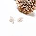 Anthropologie Jewelry | Flower Stud Earrings M49 | Color: Gold/White | Size: Os