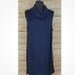 Anthropologie Dresses | Anthropologie Saturday Sunday Cowlneck Sleeveless Navy Blue Dress Size Small | Color: Blue | Size: S