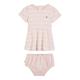 Minikleid TOMMY HILFIGER "BABY STRIPED RIB DRESS S/S" Gr. 74, N-Gr, pink (whimsy pink, white) Baby Kleider Ringelkleider