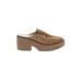 Matisse Mule/Clog: Slip-on Platform Casual Tan Print Shoes - Women's Size 8 - Almond Toe