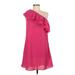 Shein Casual Dress - A-Line Open Neckline Sleeveless: Pink Solid Dresses - Women's Size 6