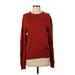 Lands' End Pullover Sweater: Red Print Tops - Women's Size Small