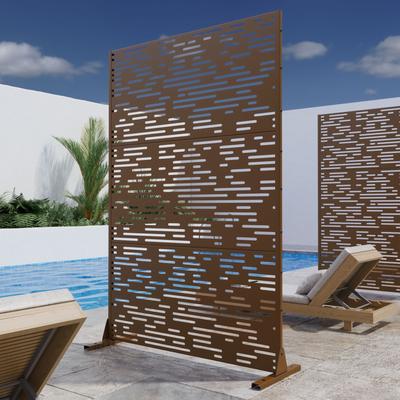 Outdoor Privacy Screen Metal Privacy Screen Panel Free Standing - 72*47