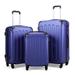 Luggage Sets, Expandable Hardside Suitcases 3 Piece Set Trolley Case with Double Spinner Wheels TSA Lock Password Box, Blue