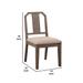 2 PCS 36 Inch Acacia Wood Dining Chair, Slat Back