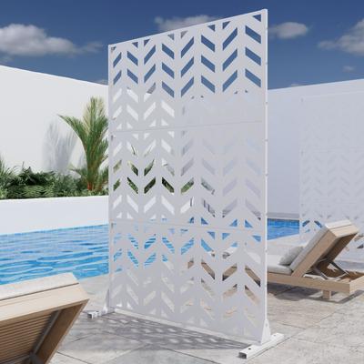 Outdoor Privacy Screen Metal Privacy Screen Panel Free Standing - 72*47