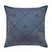 Virginia Embroidered Diamond Pattern Cotton Decorative Throw Pillow