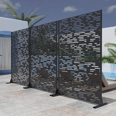 Outdoor Privacy Screen Metal Privacy Screen Panel Free Standing - 72*47