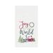 27" x 18" Christmas Holiday "Joy To The World" Sentiment Cotton Waffle Weave Kitchen Dish Towel Towel