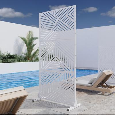Outdoor Privacy Screen Metal Privacy Screen Panel Free Standing - 72*35