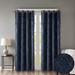 Knitted Jacquard Damask Total Blackout Grommet Top Curtain Panel