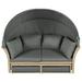 Outdoor Patio Daybed Wicker Rattan Double Daybed Round Sofa Furniture Set