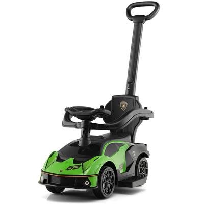 Gymax 3-in-1 Licensed Lamborghini Ride on Push Car Stroller Sliding