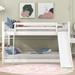 Full over Full Bunk Bed with Convertible Slide and Ladder