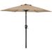 Arlmont & Co. Shavonn Market Umbrella w/ Crank Lift Counter Weights Included in Brown | 86.4 H x 90 W x 90 D in | Wayfair