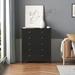 Winston Porter Wooden Drawer Dresser Chest w/ Solid Legs in Black | Wayfair 03D5C2B01FDA4ECABF0F11EAF37610B2